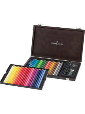 Polychromos houten kist - 48 stuks + accessoires Polychromos houten kist - 48 stuks + accessoires