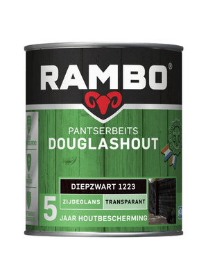 Rambo Pantserbeits Douglashout Transparant - Diepzwart Rambo Pantserbeits Douglashout Transparant - Diepzwart