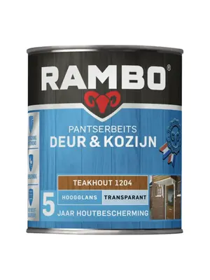 Rambo Pantserbeits Deur & Kozijn Transparant Hoogglans - Teakhout Rambo Pantserbeits Deur & Kozijn Transparant Hoogglans - Teakhout