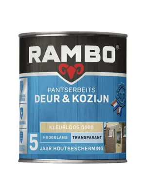 Rambo Pantserbeits Deur & Kozijn Transparant Hoogglans - Kleurloos