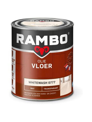 Rambo Vloer Olie Transparant Mat - 750 ml Whitewash Rambo Vloer Olie Transparant Mat - 750 ml Whitewash