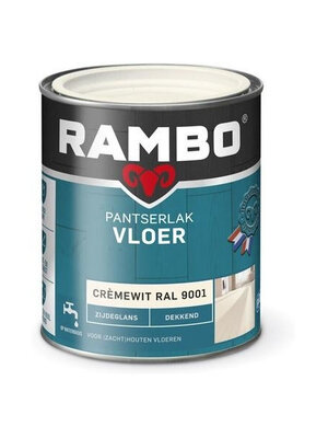 Rambo Pantserlak Vloer Dekkend Zijdeglans - Cremewit Ral 9001