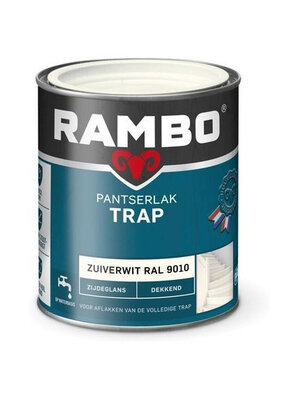 Rambo Pantserlak Trap Dekkend Zijdeglans - Zuiverwit Ral 9010