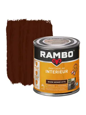 Rambo Pantserlak Interieur Transparant Zijdeglans - Warm wengé Rambo Pantserlak Interieur Transparant Zijdeglans - Warm wengé