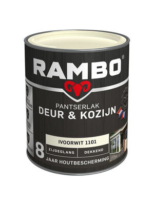 Rambo Pantserlak Deur & Kozijn Zijdeglans Dekkend - Ivoorwit Rambo Pantserlak Deur & Kozijn Zijdeglans Dekkend - Ivoorwit