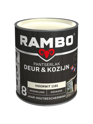 Rambo Pantserlak Deur & Kozijn Hoogglans Dekkend - Ivoorwit Rambo Pantserlak Deur & Kozijn Hoogglans Dekkend - Ivoorwit