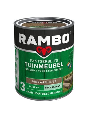 Rambo Pantserbeits Tuinmeubel Zijdemat Transparant - 750 ml Greywash Rambo Pantserbeits Tuinmeubel Zijdemat Transparant - 750 ml Greywash
