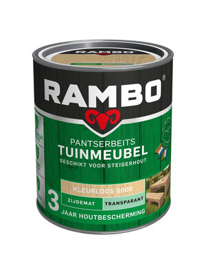 Rambo Pantserbeits Tuinmeubel Zijdemat Transparant - 750 ml Blank