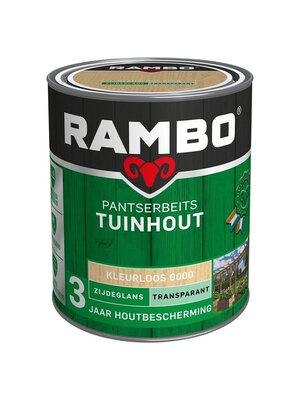 Rambo Pantserbeits Tuinhout Zijdeglans Transparant - Blank Rambo Pantserbeits Tuinhout Zijdeglans Transparant - Blank