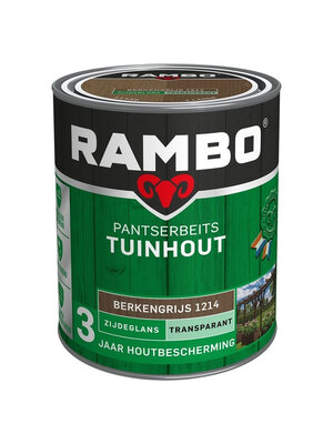 Rambo Pantserbeits Tuinhout Zijdeglans Transparant - Berkengrijs Rambo Pantserbeits Tuinhout Zijdeglans Transparant - Berkengrijs