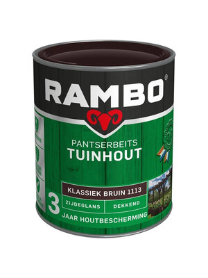 Rambo Pantserbeits Tuinhout Zijdeglans Dekkend - Klassiek bruin