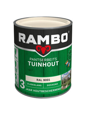 Rambo Pantserbeits Tuinhout Zijdeglans Dekkend - 750 ml Ral 9001 Rambo Pantserbeits Tuinhout Zijdeglans Dekkend - 750 ml Ral 9001
