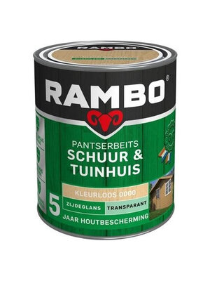 Rambo Pantserbeits Schuur & Tuinhuis Zijdeglans Transparant - Blank Rambo Pantserbeits Schuur & Tuinhuis Zijdeglans Transparant - Blank