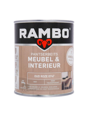 Rambo Pantserbeits Meubel & Interieur Mat 750 ml - Oud Roze Rambo Pantserbeits Meubel & Interieur Mat 750 ml - Oud Roze