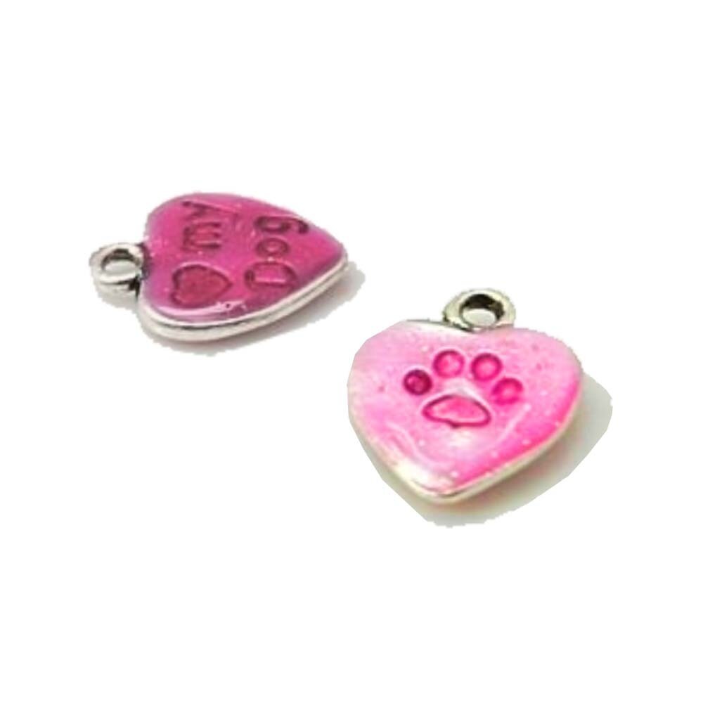Echtstudio Bedel Hart Love My Dog en Pootafdruk Roze Echtstudio Bedel Hart Love My Dog en Pootafdruk Roze
