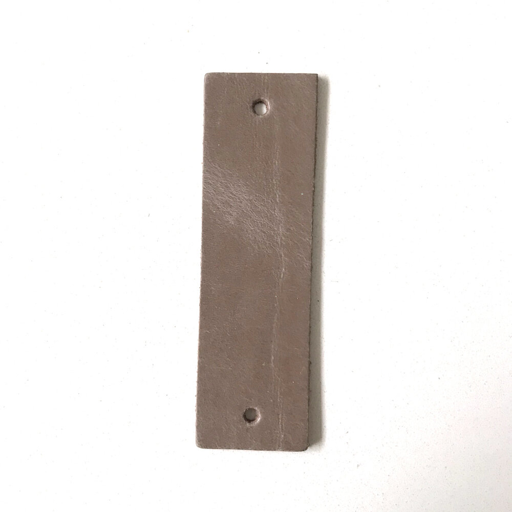 Echtstudio Leren label taupe Echtstudio Leren label taupe