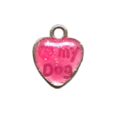 Echtstudio Bedel Hart Love My Dog en Pootafdruk Roze