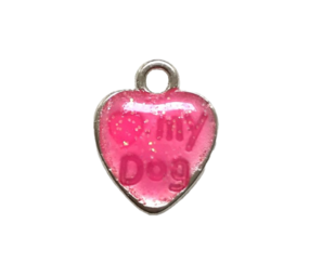 Echtstudio Bedel Hart Love My Dog en Pootafdruk Roze Echtstudio Bedel Hart Love My Dog en Pootafdruk Roze