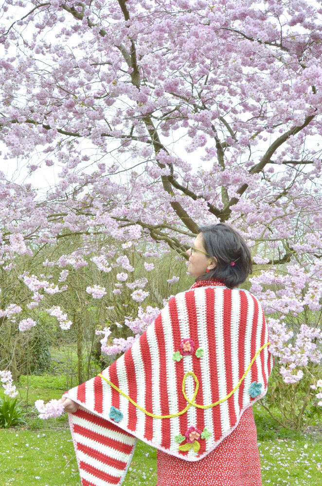 Byclaire Gestreepte omslagdoek Haakpatroon Byclaire Gestreepte omslagdoek Haakpatroon