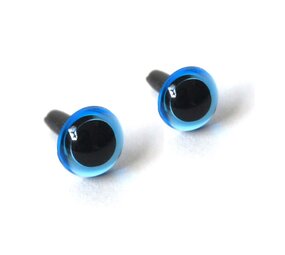 Opry Ogen Transparant Blauw - 8mm (2st) Opry Ogen Transparant Blauw - 8mm (2st)