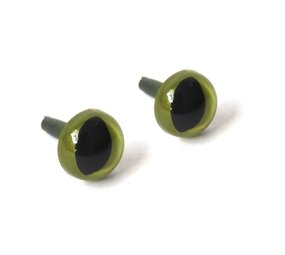 Opry Ogen Kat Basic Groen - 12 mm (2 st)