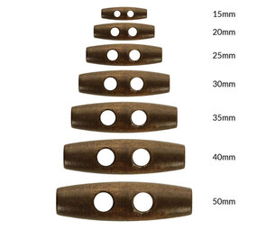 Echtstudio Houtje touwtje Donkerbruin - 20mm Echtstudio Houtje touwtje Donkerbruin - 20mm