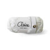 Echtstudio Leren Sjaal lus met drukknoop 21cm wit