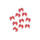 Echtstudio Strikje ruit rood wit (10 stuks)