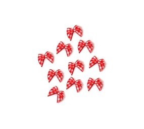 Echtstudio Strikje ruit rood wit (10 stuks)