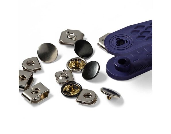 Prym Broekhaken en -staven 13mm zilver-brons - 5x4st Prym Broekhaken en -staven 13mm zilver-brons - 5x4st