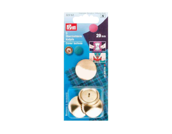Prym Stofknopen zonder matrijs 29mm goud