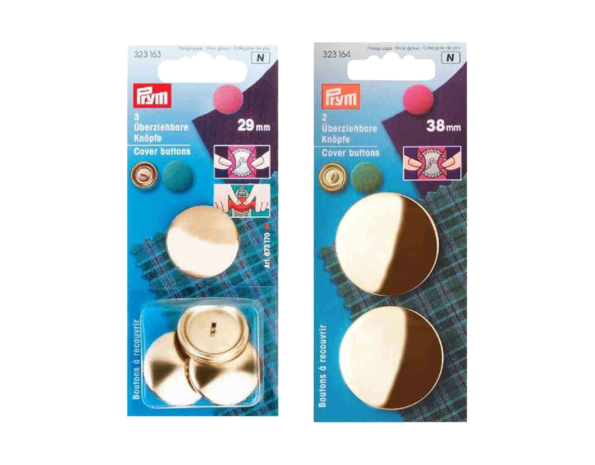 Prym Stofknopen zonder matrijs 29mm goud