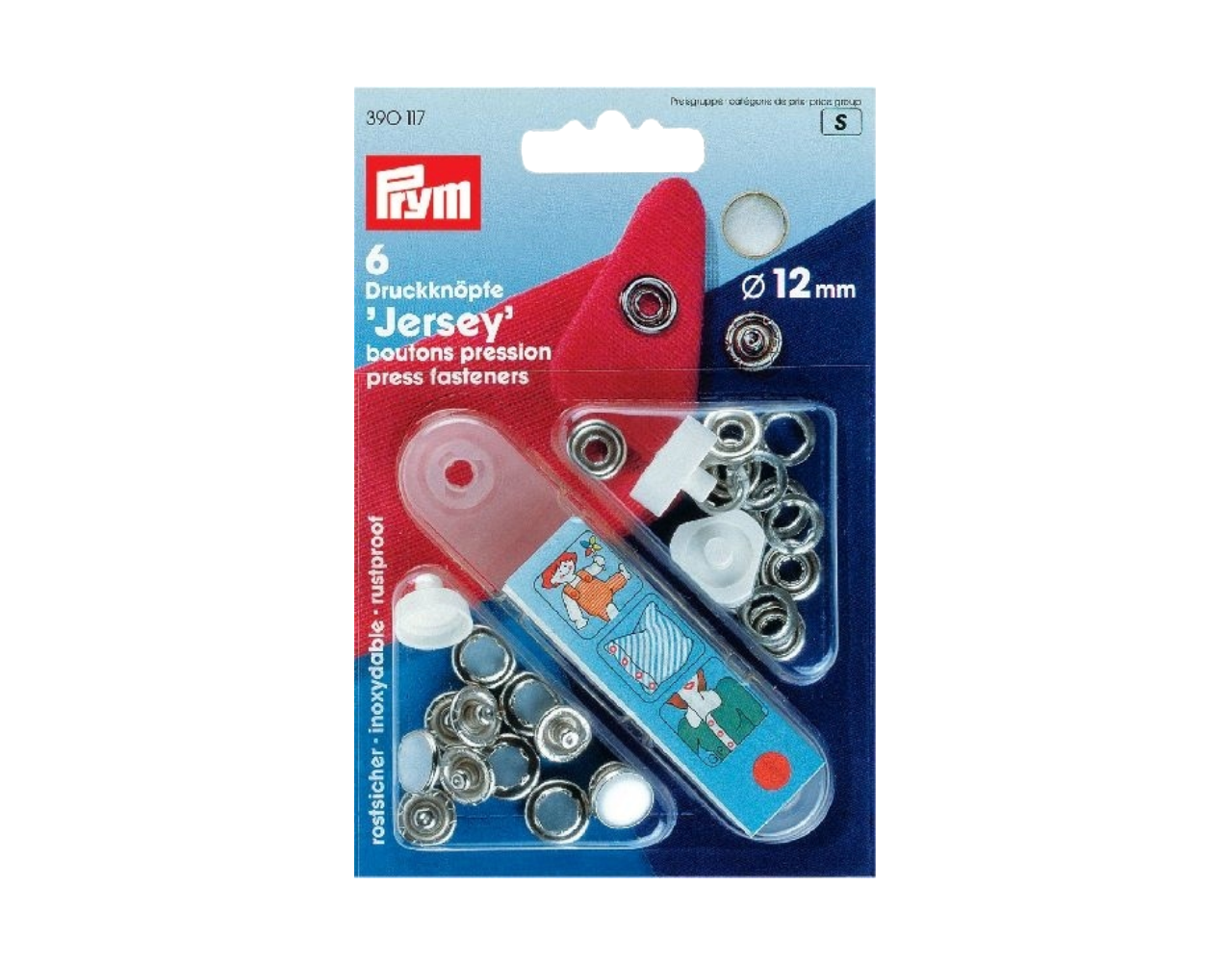 Prym Naaivrijdrukknoop jersey kap parel 12mm Prym Naaivrijdrukknoop jersey kap parel 12mm