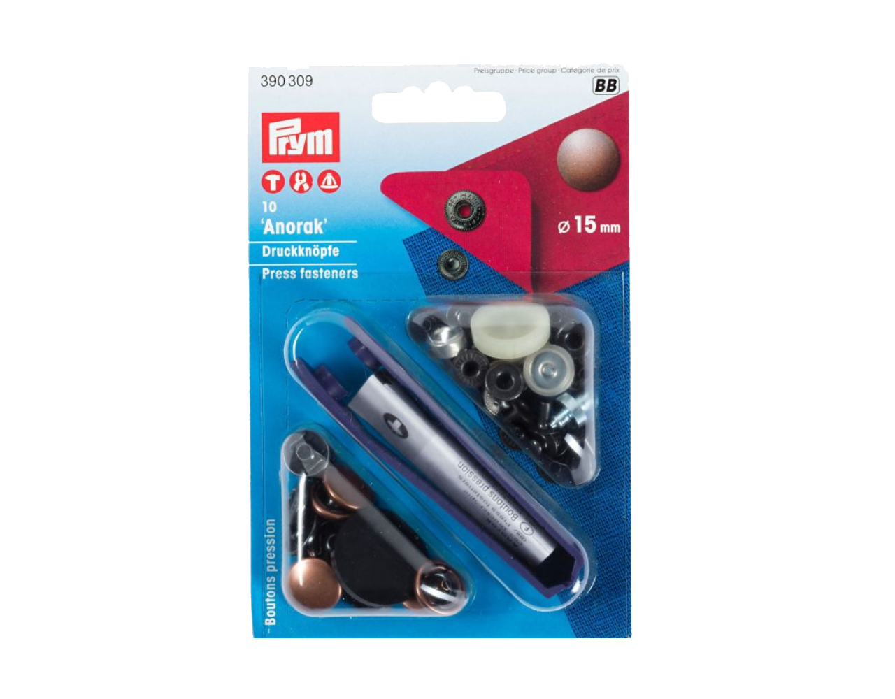 Prym Naaivrijdrukknoop anorak oud koper Prym Naaivrijdrukknoop anorak oud koper