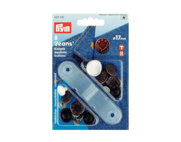 Prym Jeansknopen lauwerkrans 17mm oud koper Prym Jeansknopen lauwerkrans 17mm oud koper