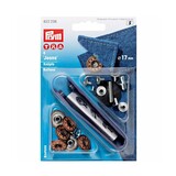 Prym Jeansknopen open kap ster 17mm oud brons