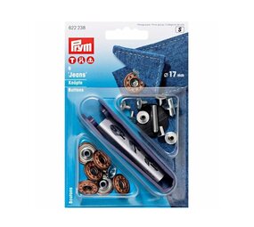 Prym Jeansknopen open kap ster 17mm oud brons Prym Jeansknopen open kap ster 17mm oud brons