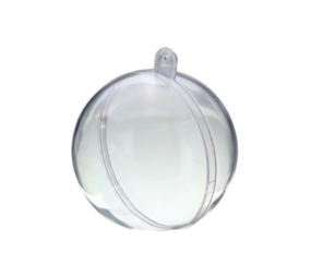 Echtstudio Kerstbal deelbaar transparant - 80mm Echtstudio Kerstbal deelbaar transparant - 80mm