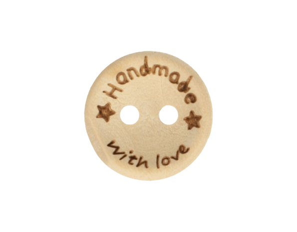 Echtstudio Houten knoop 15mm handmade with love