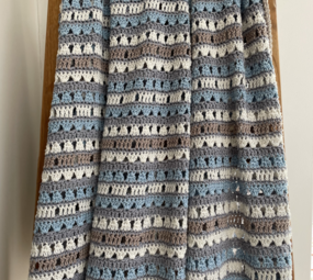 Byclaire Haakpakket byClaire Ledikant Strependeken Blauw Byclaire Haakpakket byClaire Ledikant Strependeken Blauw