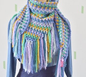 Byclaire Haakpakket byClaire Omslagdoek Denim Chique Byclaire Haakpakket byClaire Omslagdoek Denim Chique