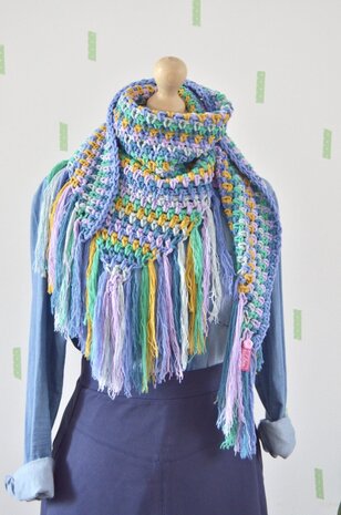 Byclaire Haakpakket byClaire Omslagdoek Denim Chique