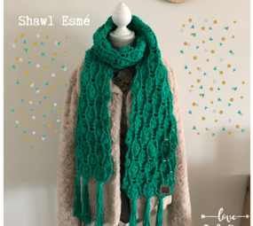 Byclaire Haakpatroon Juf Sas Shawl Esmé