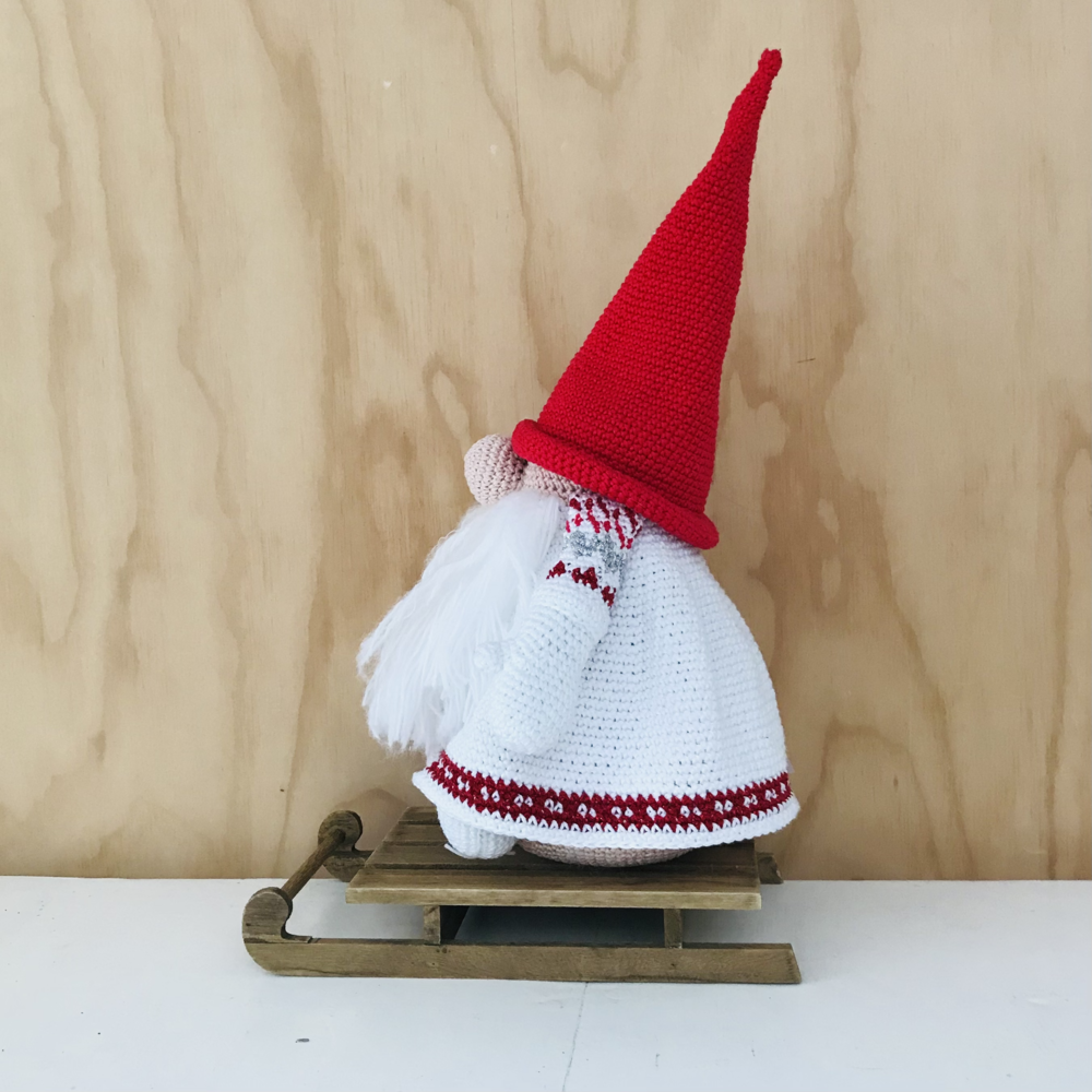 Byclaire Haakpatroon Winter Tomte Rood Wit