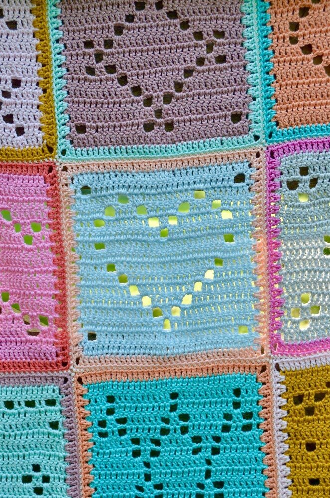 Byclaire Haakpatroon byClaire Blokkendeken Pastel