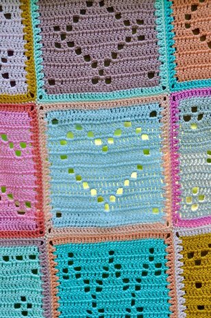 Byclaire Haakpatroon byClaire Blokkendeken Pastel