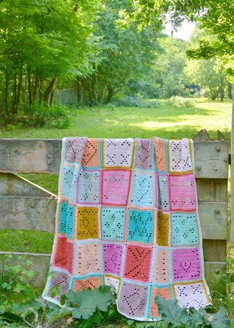 Byclaire Haakpatroon byClaire Blokkendeken Pastel