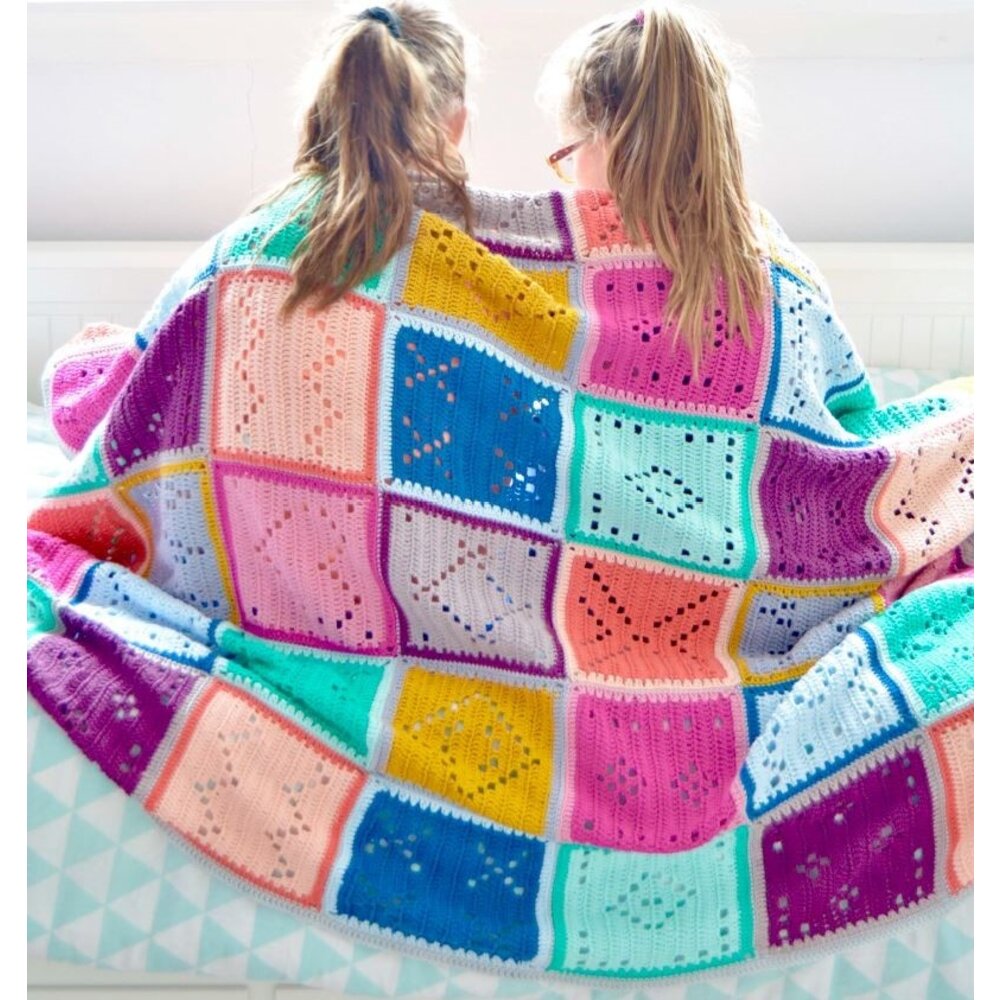 Haakpakket deken - Sugar Pop Throw Organicon | Online bij de Breiboerderij