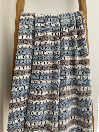 Byclaire Haakpatroon byClaire Ledikant Strependeken Blauw