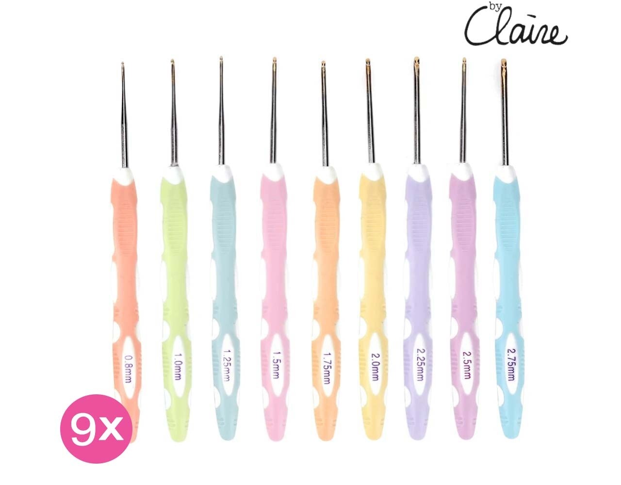 Byclaire Haaknaalden Set byClaire Pastel